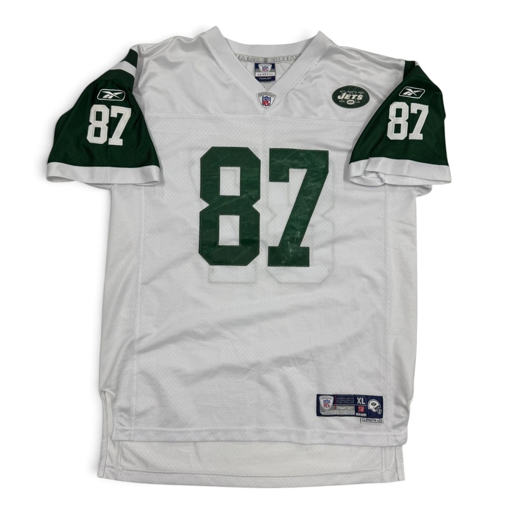 Reebok New York Jets Laveranues Coles Jersey Youth XL 18-20 White Green NFL #87